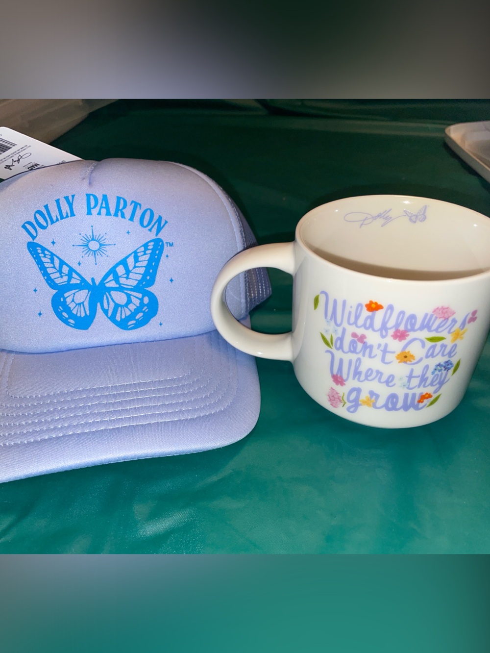 Dolly Parton Lavender Butterfly Trucker Hat & Mug